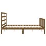 Estructura de cama matrimonio con cabecero madera marrón miel de vidaXL, Camas y somieres - Ref: Foro24-3191914, Precio: 148,...