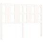 White solid wood bed frame with headboard 140x190 cm by vidaXL, Beds and slatted bases - Ref: Foro24-3192212, Price: 140,52 €...