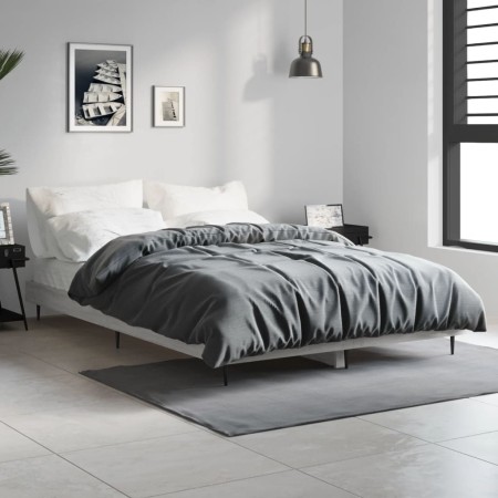 Estructura de cama madera de ingeniería gris Sonoma 120x190 cm de vidaXL, Camas y somieres - Ref: Foro24-832299, Precio: 107,...