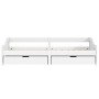 Sofa bed with 2 drawers solid white pine wood IRUN 90x200cm by vidaXL, Beds and slatted bases - Ref: Foro24-3185210, Price: 2...