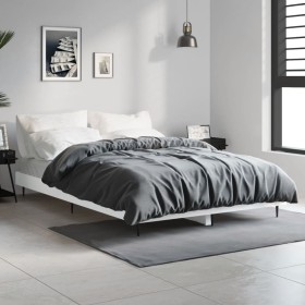 White engineered wood bed frame 120x190 cm by vidaXL, Beds and slatted bases - Ref: Foro24-832293, Price: 107,70 €, Discount: %