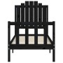 Single bed frame with black solid wood headboard by vidaXL, Beds and slatted bases - Ref: Foro24-3192260, Price: 131,78 €, Di...