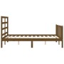 Estructura cama y cabecero madera maciza marrón miel 120x200 cm de vidaXL, Camas y somieres - Ref: Foro24-3191904, Precio: 12...