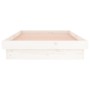 Estructura de cama con LED madera maciza blanca 100x200 cm de vidaXL, Camas y somieres - Ref: Foro24-832704, Precio: 210,71 €...