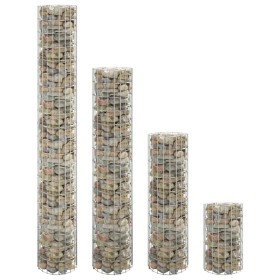 Circular gabion bed 4 pieces Ø30x50/100/150/200 cm by vidaXL, Pots and planters - Ref: Foro24-152023, Price: 59,99 €, Discoun...