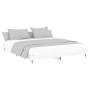 Estructura de cama madera de ingeniería blanca 200x200 cm de vidaXL, Camas y somieres - Ref: Foro24-832213, Precio: 116,99 €,...