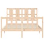 Estructura de cama con cabecero madera maciza 120x200 cm de vidaXL, Camas y somieres - Ref: Foro24-3192226, Precio: 120,15 €,...