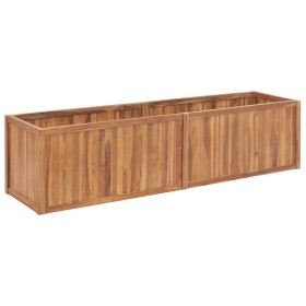 Arriate de madera maciza de teca 200x50x50 cm de vidaXL, Maceteros y jardineras - Ref: Foro24-48975, Precio: 251,21 €, Descue...