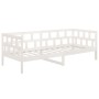 Sofá cama madera maciza de pino blanco 90x200 cm de vidaXL, Camas y somieres - Ref: Foro24-832674, Precio: 124,22 €, Descuent...