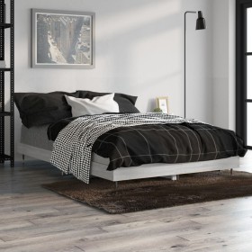 Sonoma gray engineered wood bed frame 120x190 cm by vidaXL, Beds and slatted bases - Ref: Foro24-832195, Price: 114,99 €, Dis...