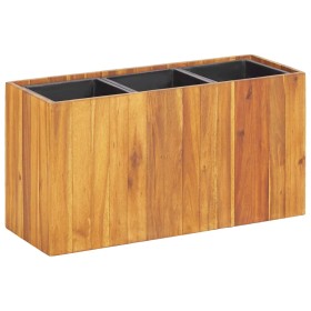 Planter box with 3 solid acacia wood planters by vidaXL, Pots and planters - Ref: Foro24-46572, Price: 102,75 €, Discount: %