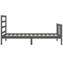 Estructura de cama con cabecero madera maciza gris 90x200 cm de vidaXL, Camas y somieres - Ref: Foro24-3191893, Precio: 109,2...