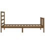 Estructura cama con cabecero madera maciza marrón miel 90x190cm de vidaXL, Camas y somieres - Ref: Foro24-3191874, Precio: 13...