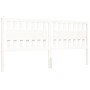 White solid wood bed frame with headboard 200x200 cm by vidaXL, Beds and slatted bases - Ref: Foro24-3192447, Price: 178,26 €...