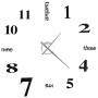 3D wall clock with modern design 100 cm XXL black by vidaXL, Wall clocks - Ref: Foro24-50635, Price: 16,70 €, Discount: %