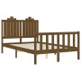 Estructura de cama matrimonio con cabecero madera marrón miel de vidaXL, Camas y somieres - Ref: Foro24-3192269, Precio: 143,...