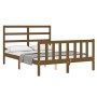 Estructura de cama matrimonio con cabecero madera marrón miel de vidaXL, Camas y somieres - Ref: Foro24-3191879, Precio: 129,...