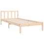 Estructura de cama con cabecero madera maciza 90x200 cm de vidaXL, Camas y somieres - Ref: Foro24-3192411, Precio: 95,74 €, D...