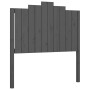 Gray solid wood bed frame with headboard 100x200 cm by vidaXL, Beds and slatted bases - Ref: Foro24-3192288, Price: 127,99 €,...