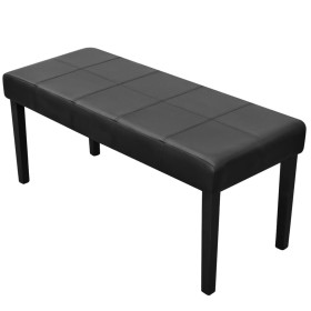 Black High Quality Artificial Leather Bench by vidaXL, Benches for halls and storage - Ref: Foro24-241104, Price: 81,12 €, Di...