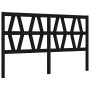 Bed frame with black solid wood headboard 160x200 cm by vidaXL, Beds and slatted bases - Ref: Foro24-3192505, Price: 182,31 €...