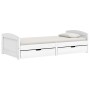 Sofa bed with 2 drawers solid white pine wood IRUN 90x200cm by vidaXL, Beds and slatted bases - Ref: Foro24-3185208, Price: 2...