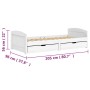 Sofa bed with 2 drawers solid white pine wood IRUN 90x200cm by vidaXL, Beds and slatted bases - Ref: Foro24-3185208, Price: 2...