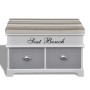 Wooden storage bench with a gray cushion and drawers. by vidaXL, Benches for halls and storage - Ref: Foro24-240802, Price: 1...