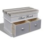 Wooden storage bench with a gray cushion and drawers. by vidaXL, Benches for halls and storage - Ref: Foro24-240802, Price: 1...