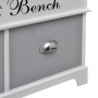 Wooden storage bench with a gray cushion and drawers. by vidaXL, Benches for halls and storage - Ref: Foro24-240802, Price: 1...