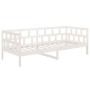 Sofá cama madera maciza de pino blanco 90x190 cm de vidaXL, Camas y somieres - Ref: Foro24-832684, Precio: 115,26 €, Descuent...