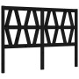 Double bed frame with black solid wood headboard by vidaXL, Beds and slatted bases - Ref: Foro24-3192465, Price: 167,99 €, Di...