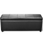 Long Black Wooden Storage Bench by vidaXL, Benches for halls and storage - Ref: Foro24-241063, Price: 162,99 €, Discount: %