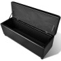 Long Black Wooden Storage Bench by vidaXL, Benches for halls and storage - Ref: Foro24-241063, Price: 162,99 €, Discount: %