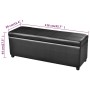 Long Black Wooden Storage Bench by vidaXL, Benches for halls and storage - Ref: Foro24-241063, Price: 162,99 €, Discount: %