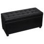 Black faux leather storage ottoman by vidaXL, Benches for halls and storage - Ref: Foro24-242407, Price: 109,08 €, Discount: %