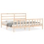 Estructura de cama con cabecero madera maciza 180x200 cm de vidaXL, Camas y somieres - Ref: Foro24-3191921, Precio: 129,93 €,...