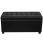 Black faux leather storage ottoman by vidaXL, Benches for halls and storage - Ref: Foro24-242407, Price: 109,08 €, Discount: %