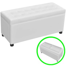 White Faux Leather Storage Ottoman by vidaXL, Benches for halls and storage - Ref: Foro24-242406, Price: 98,34 €, Discount: %