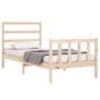 Estructura de cama con cabecero madera maciza 90x190 cm de vidaXL, Camas y somieres - Ref: Foro24-3191871, Precio: 87,99 €, D...