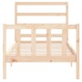 Estructura de cama con cabecero madera maciza 90x190 cm de vidaXL, Camas y somieres - Ref: Foro24-3191871, Precio: 87,99 €, D...