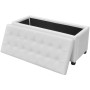 White Faux Leather Storage Ottoman by vidaXL, Benches for halls and storage - Ref: Foro24-242406, Price: 93,51 €, Discount: %