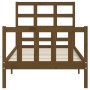 Estructura de cama con cabecero madera maciza marrón miel de vidaXL, Camas y somieres - Ref: Foro24-3192064, Precio: 105,99 €...