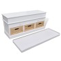 Banqueta blanca con cojin y cajones / cestas de vidaXL, Bancos para recibidores y almacenamiento - Ref: Foro24-240806, Precio...