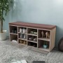 Shoe bench with 10 oak-colored compartments by vidaXL, Benches for halls and storage - Ref: Foro24-242555, Price: 111,07 €, D...