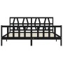 Estructura de cama con cabecero madera maciza negro 200x200 cm de vidaXL, Camas y somieres - Ref: Foro24-3192515, Precio: 201...