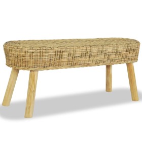 Banco de recibidor 110x35x45 cm ratán natural de vidaXL, Bancos para recibidores y almacenamiento - Ref: Foro24-244579, Preci...