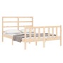 Estructura de cama con cabecero madera maciza 120x200 cm de vidaXL, Camas y somieres - Ref: Foro24-3191901, Precio: 107,67 €,...