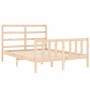 Estructura de cama con cabecero madera maciza 120x200 cm de vidaXL, Camas y somieres - Ref: Foro24-3191901, Precio: 107,67 €,...