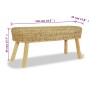 Banco de recibidor 110x35x45 cm ratán natural de vidaXL, Bancos para recibidores y almacenamiento - Ref: Foro24-244579, Preci...